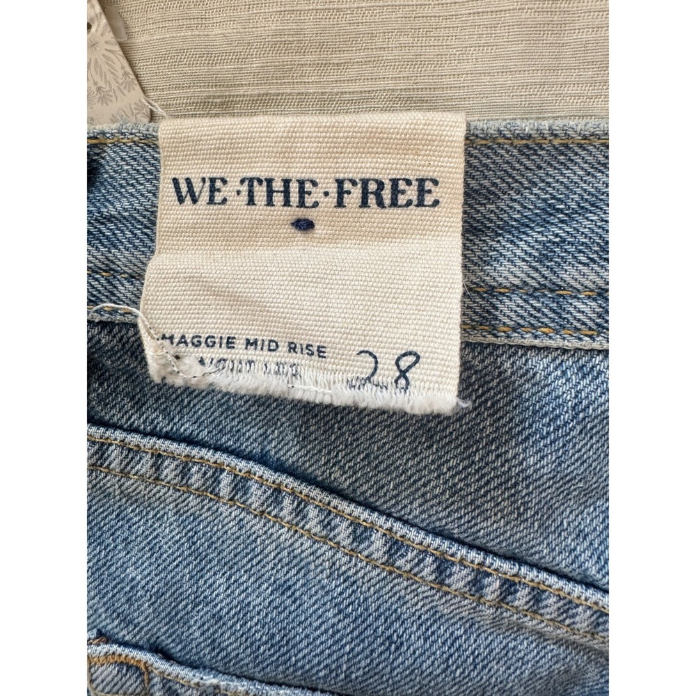We The Free Womens 28 Aged to Perfection Crop Denim Jeams Distressed NWT - Picture 11 of 11